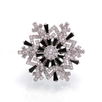 Luxury Good Luck Comes Brooch High-end Women's Exquisite Spinning Snowflake Pin Niche Design Corsage