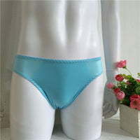 Smooth And Glossy Solid Color Non Tight Triangular Underwear