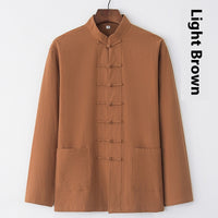 Cotton And Linen Top Chinese Style Clothing Retro Collar Buckle