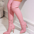 Skinny Pointed Toe Stiletto Heel Street Highlights Stretch Women's Over-the-knee Boots