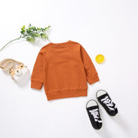 Boys And Girls Baby Sweater New Pullover Letter Bottoming Shirt