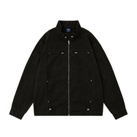 Stand Collar Zipper Jacket Men's Loose Spring And Autumn Sleeve Zipper Workwear
