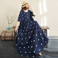 Summer New Cotton And Linen Round Skirt