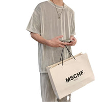 Men's Trendy Hong Kong-style Casual Viscose Short-sleeve Set