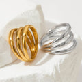 Fashion Retro Plating Gold Ring Women