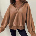 Women's Fashionable Sporty Drop-Shoulder Pullover Jacket