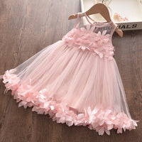 Children's Embroidered Floral Lace Mesh Dress