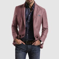 Spring Top Casual Printed Double Button Suit