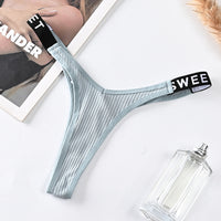 Thin-strapped Seamless Cotton Low-rise Thong