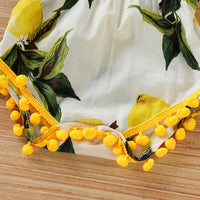 Sling Lemon Printing Triangle Rompers Suit