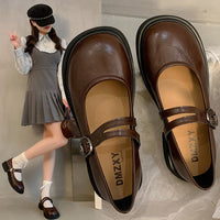Retro Round Toe Low Cut Women's Shoes