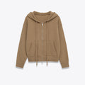 Women's Zipper Knit Hooded Sweatshirt