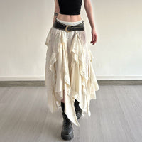 New Lace Low-Waist Irregular Skirt