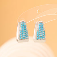 Zircon Copper Irregular Earrings Ear Clips Women