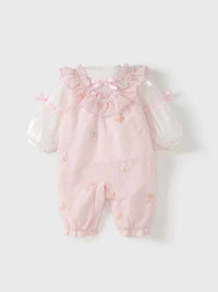 SpringAutumn One-Hundred-Day Romper Set For Baby Girls Full Moon