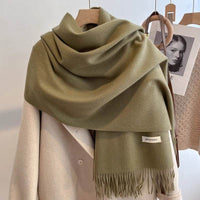 Women's Solid Color Scarf Winter All-matching High-grade Shawl