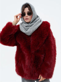 Solid Color Fashion Casual Knit Hat With Cross Scarf