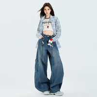 Large Workwear With Pocket Retro Commuter Jeans
