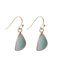 European And American Natural Stone Earrings Cut Semicircle Obtuse Angle