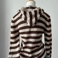 Women's V-neck Stripes Pullover Sweater