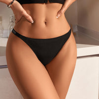 Seamless Ice Silk T-back Ladies Low Waist Plus Size