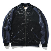Mens Loose Fit Polyester Embroidered Chinese Style Jacket