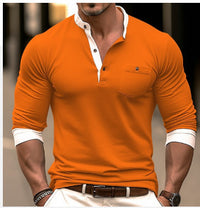 Men's Long Sleeve Round Neck T-shirt Bottoming Shirt