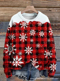 New Casual Fashion 3D Printed Christmas Printed Sweater