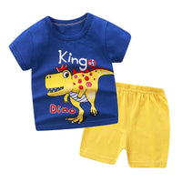 Children's Summer Short-sleeved Cotton T-shirt Set Short-sleeved Shorts Two-piece Set