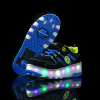 Boys' Invisible Belt Wheel Luminous Shoes