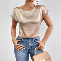 Casual Solid Color Short-Sleeve T-Shirt Women's Top