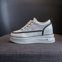 All-match Slimming Leather Breathable Mesh Platform Casual Women's Shoes