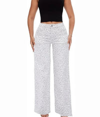 Womens Straight-leg Loose-fit Denim Jeans