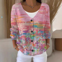 3D-printed Chunky-knit Womens Cardigan Sweater