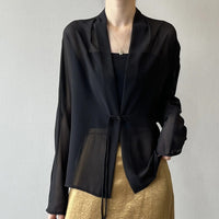 Chinese-style Sun-protective Solid-color Panel-button Flutter Sleeves