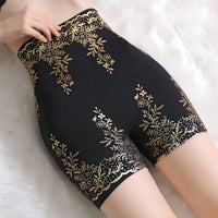 Women's High Waist Hip Raising Hot Stamping Bottoming Safety Pants
