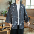 Men's Oversized Loose-fitting Pattern Print Robe Kimono
