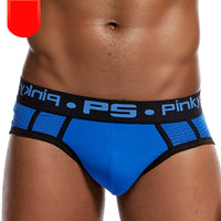 Men's Low Waist Sexy Solid Color Breathable Briefs