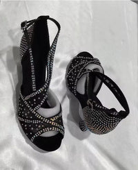 Diamond-embedded Latin Dancing Shoes Women's Adult