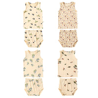 Baby Summer Vest Suit Cotton Thin Split Romper