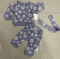Personality New Waffle Print Sweater Suit
