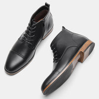 Plus Size Men's Chelsea Boots Inside Zipper Leather Boots