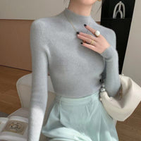 Half Turtleneck Cashmere Slim Top Sweaters Bottoming Shirt