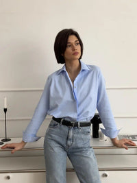 Foreign Trade Shirt Design Blouse Versatile Casual Long Sleeve