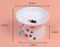 Cat Water Bowl With Scale Ceramic