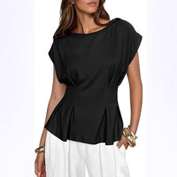 Round-neck Short-sleeve T-shirt Womens Casual Versatile Fashion Top