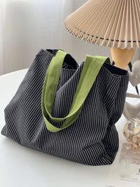Plaid Canvas Multi-layer Tote Casual Shoulder Bag