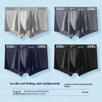Men's Ice Silk Sports Underwear Mid-waist Boxer Seamless