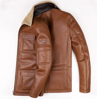 Sheepskin Trench Coat Lapel Jacket