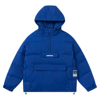 Europe And The United States Solid Color Thickened Hooded Cotton Jacket